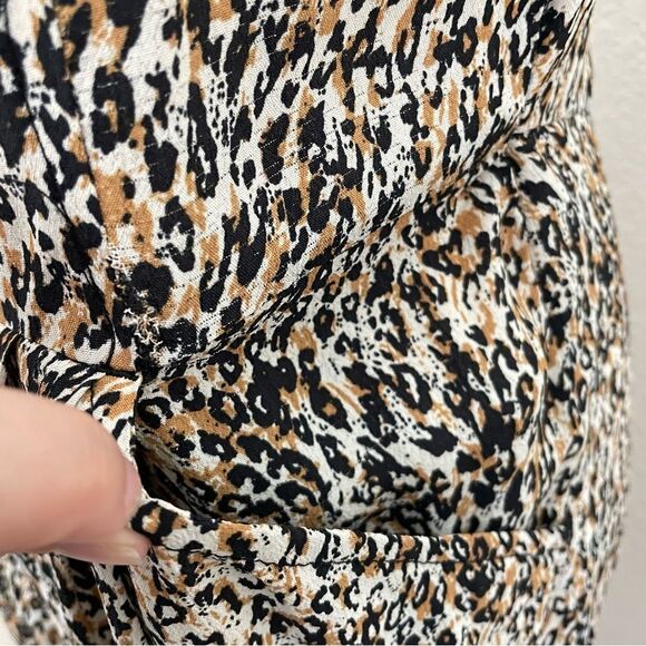 Volcom 1 Minute More Leopard Print Pocket Button Down Mini Dress Small NEW - Picture 6 of 13
